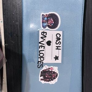 Light Blue Cash Envelope Organizer Wallet